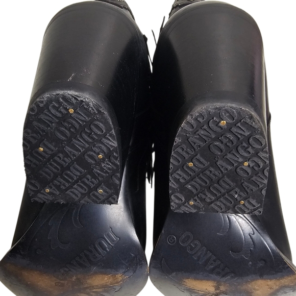 Durango Women's Crush Black Leather Pointed Snip Toe Cowboy Boots Rodeo Size 6.5 - Picture 9 of 14